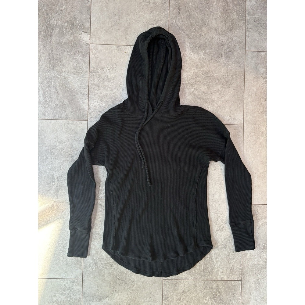 Abercrombie & Fitch Waffle Knit Hoodie Women's Medium Black Bella Swan Layering